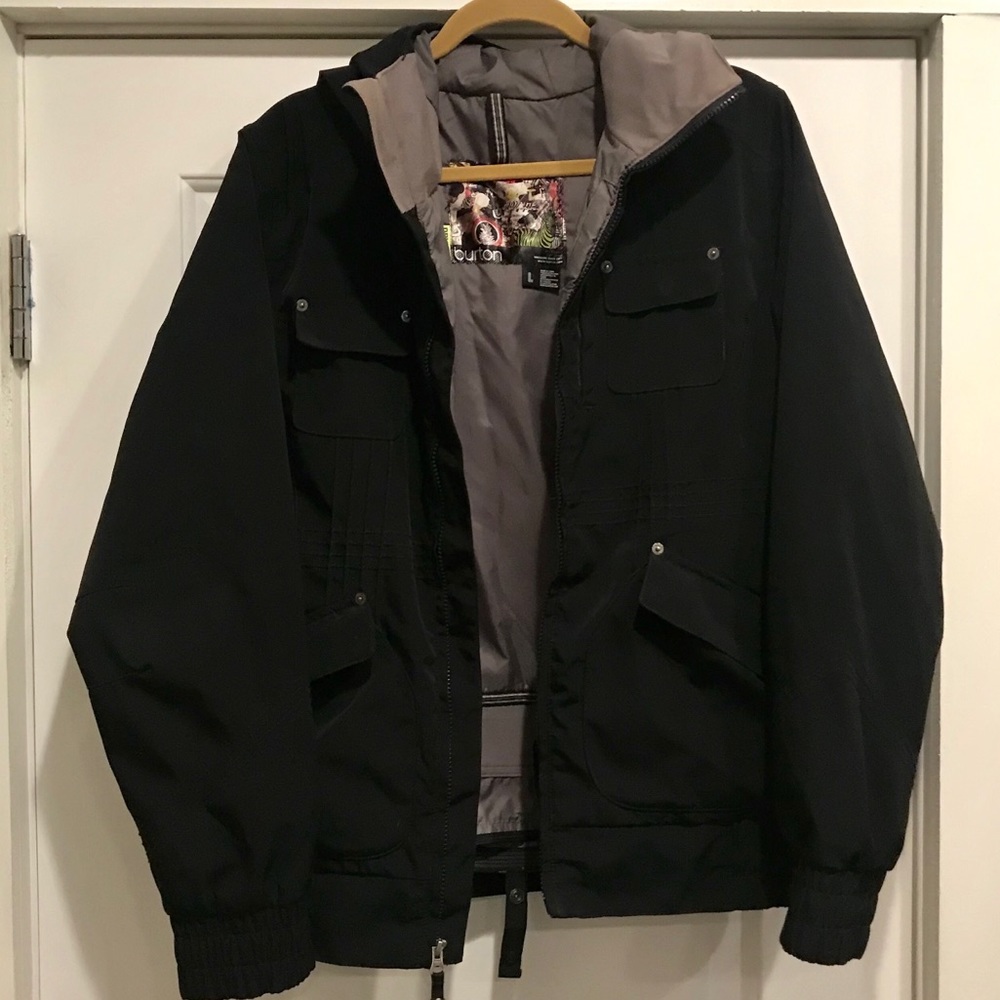 Burton coat, women’s large, black/purple